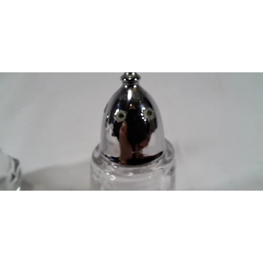 Vintage FOSTORIA Salt & Pepper Shaker Set Century With Metal Lids - Circa 1950s